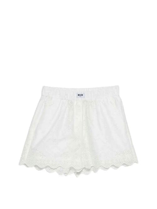 Shorts con ricami in sangallo MSGM | 4041MDB0926712202