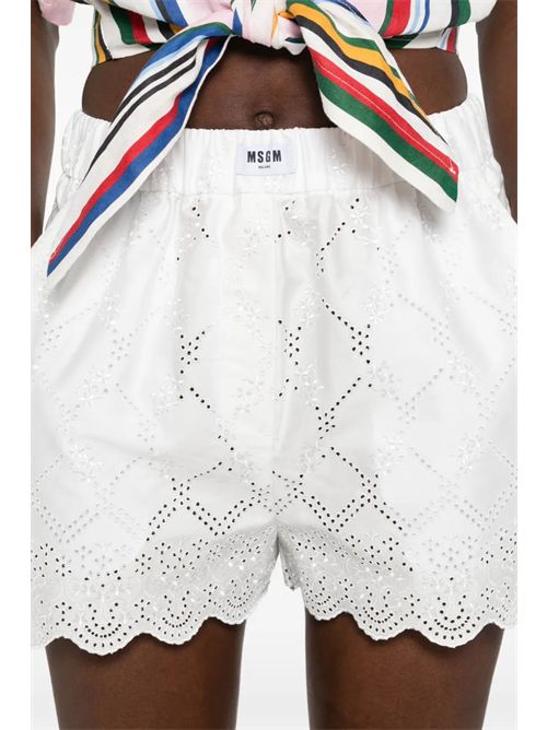 Shorts con ricami in sangallo MSGM | 4041MDB0926712202