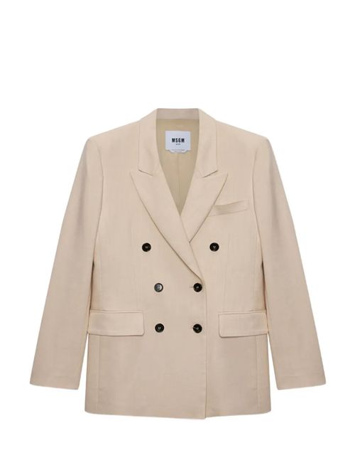 Giacca doppiopetto in canvas MSGM | 4041MDG1326712721