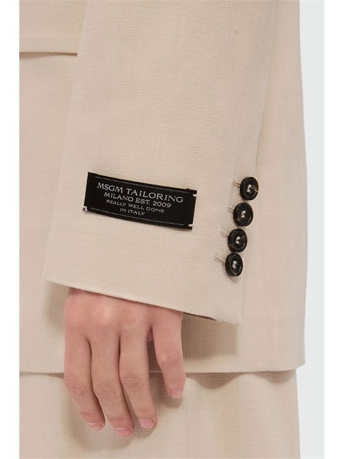 Giacca doppiopetto in canvas MSGM | 4041MDG1326712721